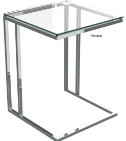 Alicia Beistelltisch mit Glasplatte
