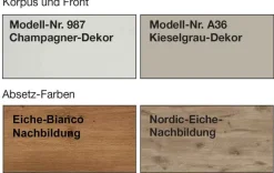 Asti Schwebetürenschrank champagner