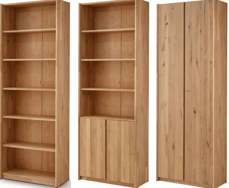 Bergamo Bücherregal Massivholz