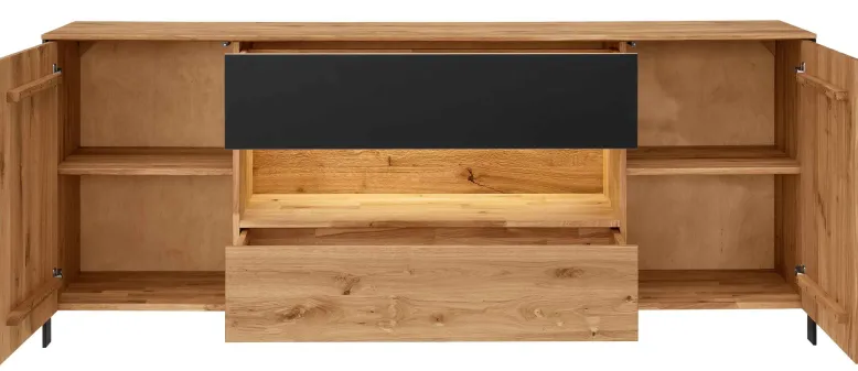 Boston Sideboard eiche schwarz