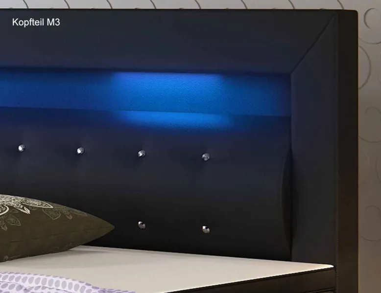Boxspringbett mit LED