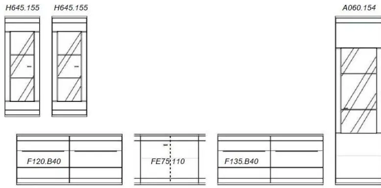 Breege Wohnwand Ecke