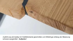 Carbonara Holztisch mit Baumkante