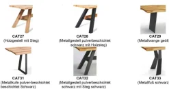 Carbonara Holztisch mit Baumkante