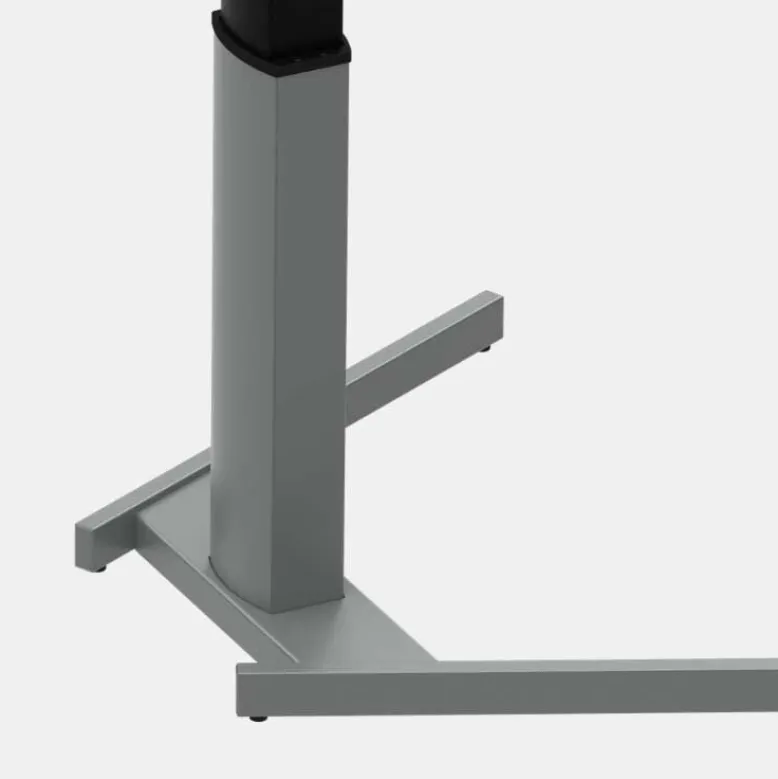 ConSet Stehschreibtisch höhenverstellbar trapezförmig buche o. weiß