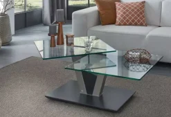 1019 Couchtisch drehbar 2 Ebenen