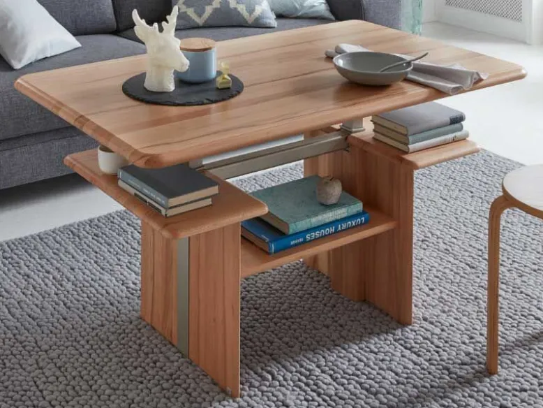 1690 Couchtisch Massivholz höhenverstellbar