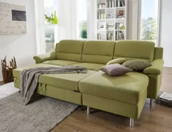 Dietsch Denja Schlafsofa mit Bettkasten Leder oder Textil individuell