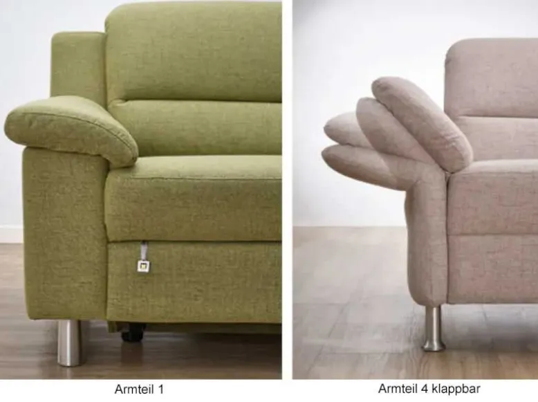 Dietsch Denja Schlafsofa mit Bettkasten Leder oder Textil individuell