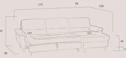 Dietsch Onyx Schlafsofa mit Ottomane in vielen Farben