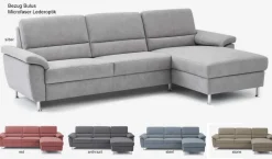 Dietsch Onyx Schlafsofa mit Ottomane in vielen Farben