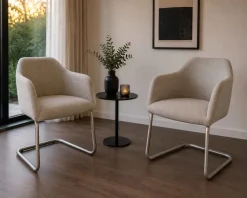 2er Set Schwingsessel beige