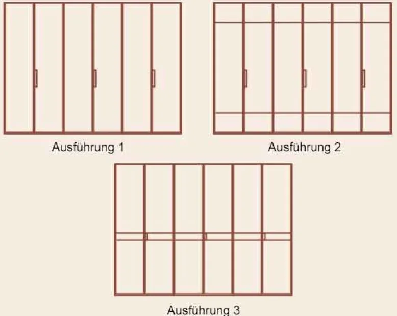 Extenso Kleiderschrank mit Glastüren