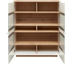 Fresno Highboard weiß eiche