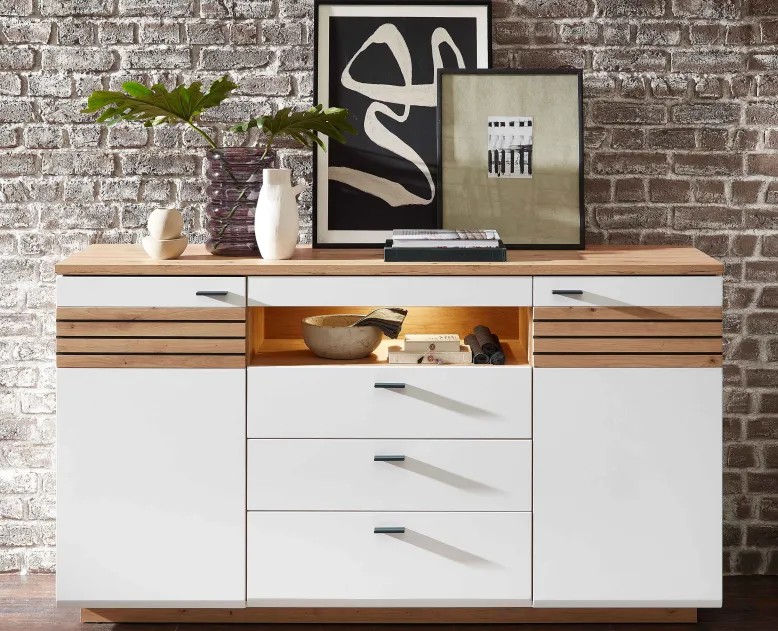 Fresno Sideboard weiß eiche
