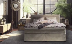 Gina Boxspringbett 180x200 cm Breitcord beige
