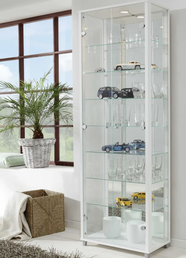 Glas Vitrine Holz verschiedene Farben