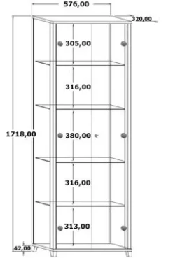 Glas Vitrine Holz verschiedene Farben