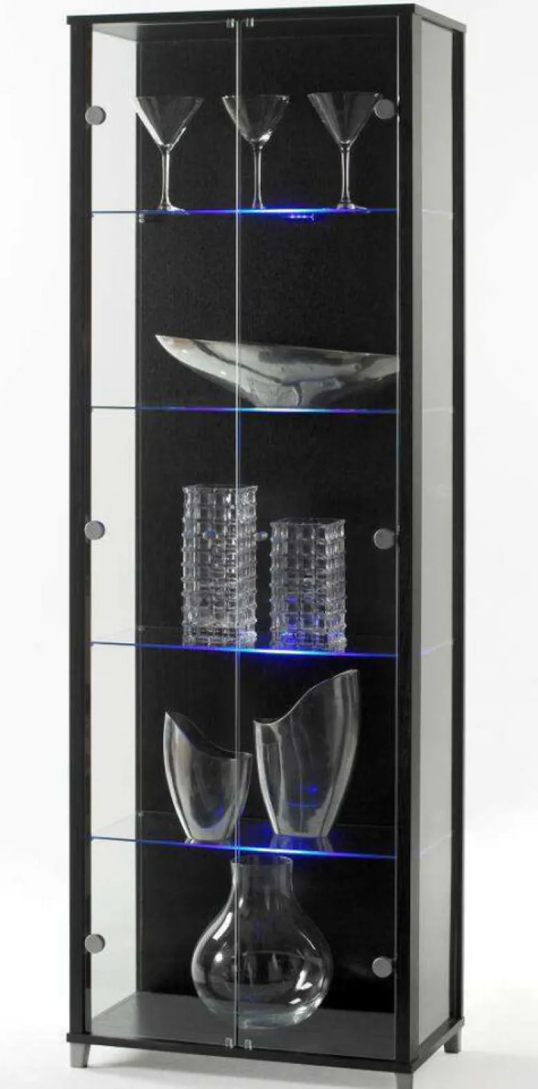 Glasvitrine schwarz oder weiß