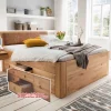 Holzbett mit Schubladen wildeiche
