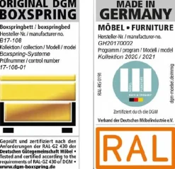 Hover Boxspringbett 140x200 mit LED