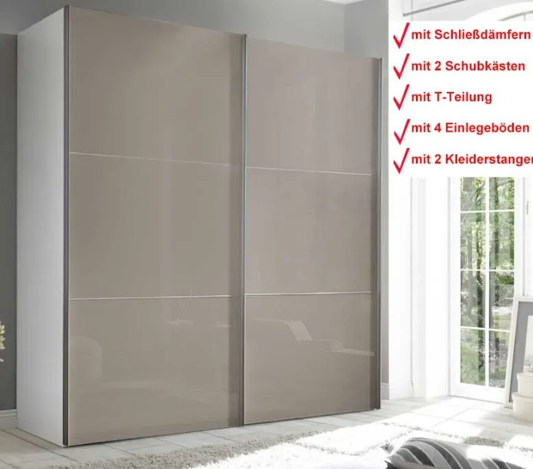 Includo Glas Schwebetürenschrank