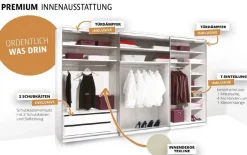 Includo Kleiderschrank Hochglanz mit Spiegel