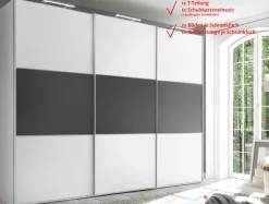 Includo Kleiderschrank weiß grau