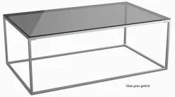 Julia Couchtisch Glas Metall