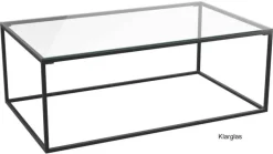Julia Couchtisch Glas Metall
