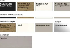 Korfu Schwebetürenschrank mit Spiegel