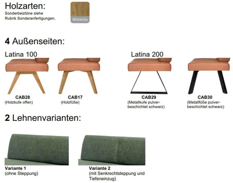 Latina Polsterbank Esszimmer