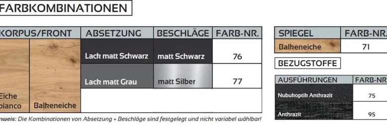 LEVIO Wandgarderobe mit Ablage