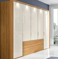 Lido Kleiderschrank mit Schubladen erle