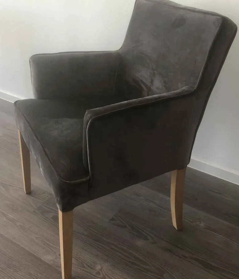 Loungesessel Samt grau