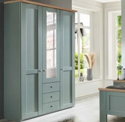 Marlow Kleiderschrank mit Spiegel und Schubladen