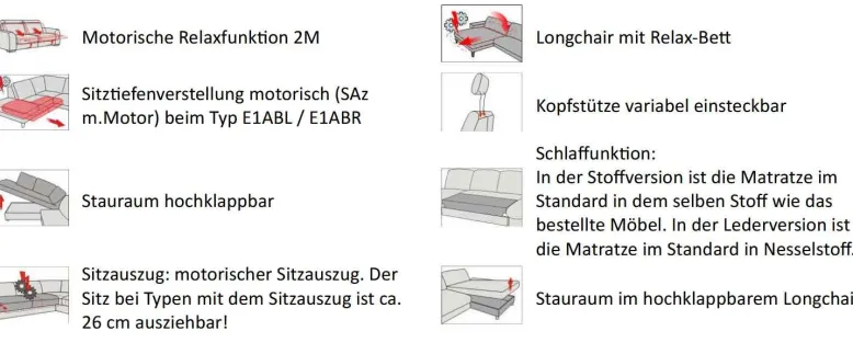 Maximilian Sofa mit Ottomane