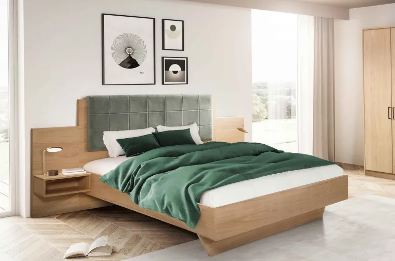 Meran Bett mit Rückwand