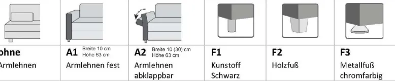 Ohio L Sofa mit Schlaffunktion