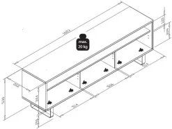 Orlando TV Lowboard eiche