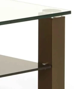 Rimini Couchtisch bronze Glas