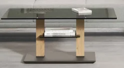 Rimini Deluxe höhenverstellbarer Couchtisch Glas