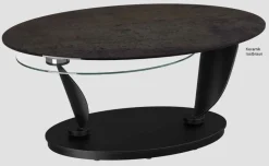 Rosa Couchtisch oval