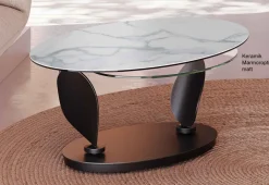 Rosa Couchtisch oval