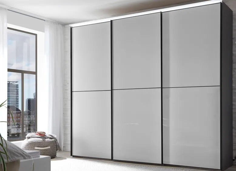Satino Linea Kleiderschrank Glas matt