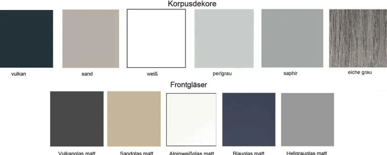 Satino Tresa Kleiderschrank mit Glastüren