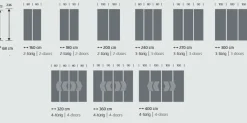 Scale Slide Wood Schwebetürenschrank eiche