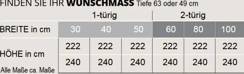 Sinfonie Plus Nova Kleiderschrank weiß mit Spiegel