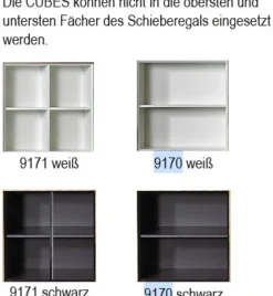 Solution Bücherregal mit Schieberegal