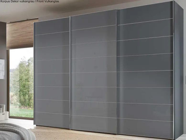 Sonate Como Glas Schwebetürenschrank 3m